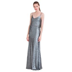 Jenny Yoo Dresses - Jenny Yoo Jules Sequin Gown Charcoal / Silver Jenny Yoo Dresses - Jenny Yoo Jules Sequin Gown Charcoal / Silver